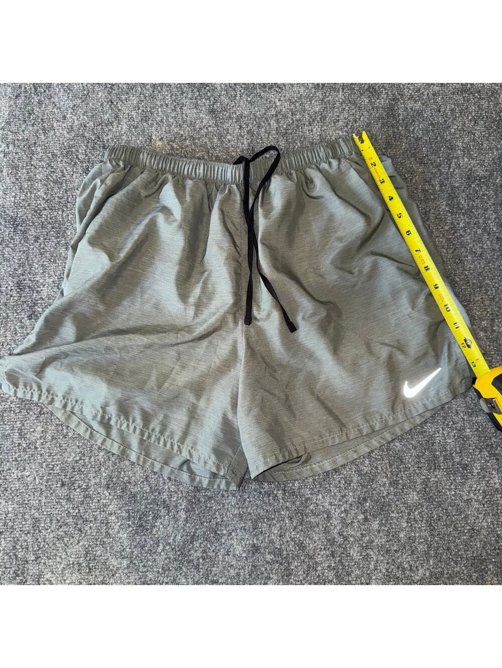 Nike Dri-Fit Gray Lined Athletic Running Shorts Mens LG Vtg y2k 90s Rare